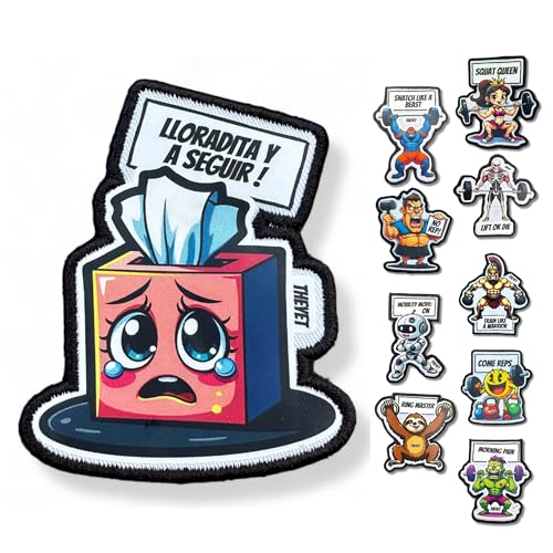 THEYET Broderad Patch för CrossFit | Taktisk Magnetisk Patch med Kardborrefäste | Emblem för Ryggsäck, Väst eller Bälte | Gym & Airsoft Accessoar för Herr och Dam