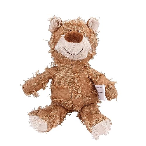 Image of MAXBECK Dog Companion for Heavy Chewers- Indestructible Robust Bear Dog Toy, Resistant Squeaky Dog Toys for Heavy Chewers, Unbreakable Stuffed Plush Dog Toys for Aggressive Chewers (B-Oak)