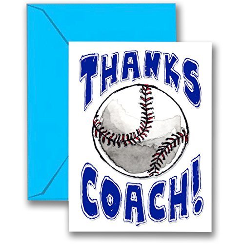Play Strong Baseball Coach Thank You Cards – 3-Pack Greeting Card Set (5x7) – “You're Awesome” Design – Perfect for Players, Teams & Families to Celebrate Amazing Coaches – Great for Season-End Gifts!