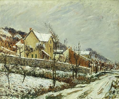 Lienzo Pueblo en la nieve de Gustave Loiseau para paredes elegantes