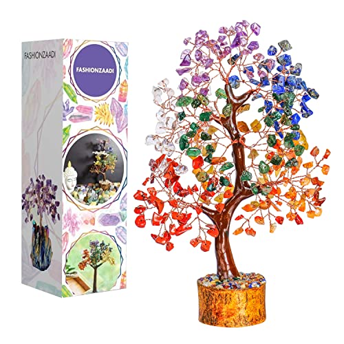 Fashionzaadi Seven Chakra Tree Of Life - Crystal Tree - Artificial Bonsai Tree thumb #8