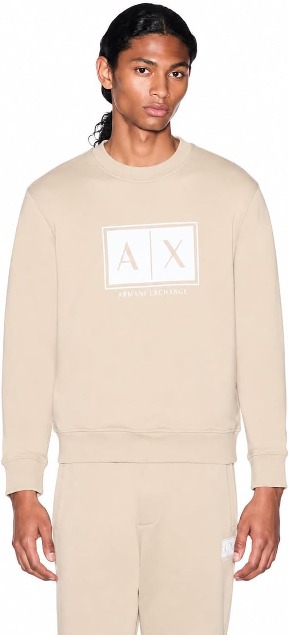 Armani Exchange Men's Box Logo Crewneck Sweatshirt