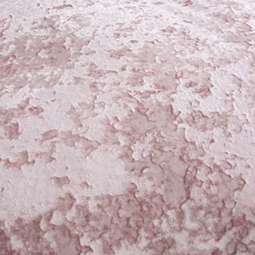 Catherine Lansfield Crushed Velvet Double Duvet Set Blush - Image 4