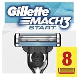 Gillette Mach3 Start Lamette di Ricambio per Rasoio Uomo, Confezione da 8 Lamette per una Rasatura Profonda