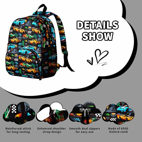 pqonmsd Boys Backpack Toddler Car Bookbag School Kids Backpack for Girls by pqonmsd - Used condition - Image 3