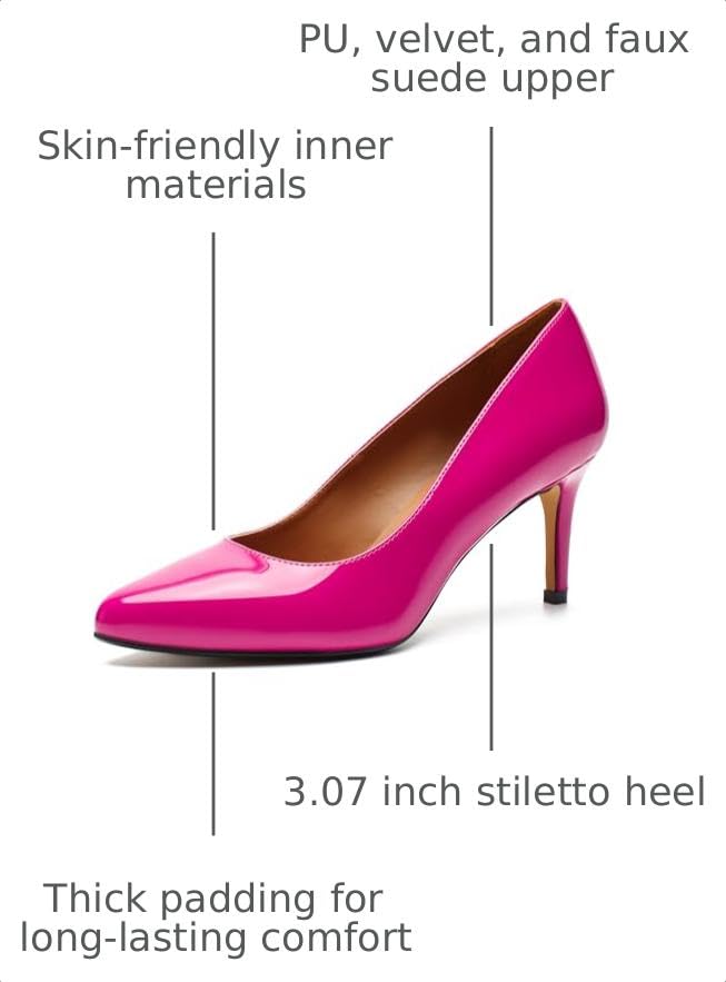 Image of Unisex Men's Women's Classic Mid Kitten Heel Pumps