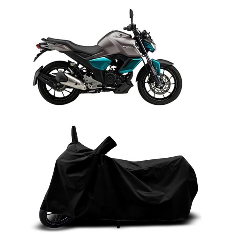 Image of DUFFEL-All Two Wheeler Bike /Scooty Body Cover Used for Yamaha FZ S V3 Heat Protectio /Water Resistance /UV-Rays /Birds Dropping /Scratchproof /Dust Proof /Waterproof All Variants [Black]