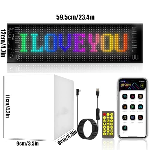 Panneau LED programmable à défilement et affichage de messages textes ou animations