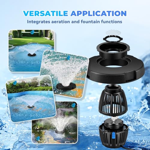 Image of Poafamx Pond Fountain Aerator 5000GPH Floating Fountain Pump for Large Pond