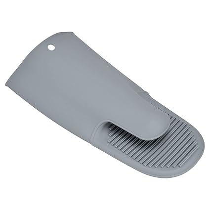 Ubersweet Oven Mitts Gloves, Long Sleeve Multi Purpose Heat Insulation Gloves Hangable Thickened Anti Slip for Kitchen for Barbecue(Grey)