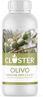 CLOSTER - Engrais Liquide pour Oliviers 1 Litre avec Azote, Cuivre, Phosphore et Potassium - Chélates de Fer pour Plantes Vertes d'Intérieur, Jardin et Potager, Spécial Oliviers 1 Litre