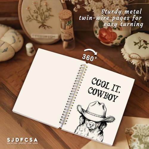 Carnet de notes chien Cool it Cowboy A5 à spirale pour le bureau et l'école