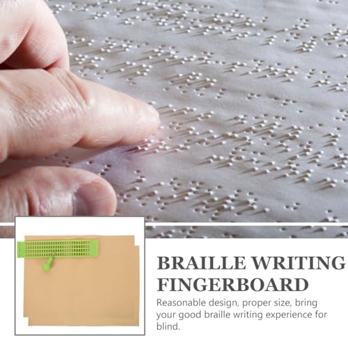ERINGOGO Braille Schreibset mit Blindenschrift Tafel Stift und Übungsblättern für Braille Lernen und Einsatz für aus Strapazierfähigem Leicht und Tragbar Praktische Gestaltung für Optimale