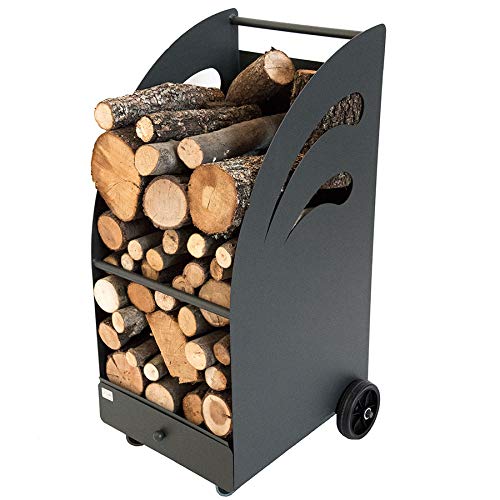 STYLE- CARRELLO PORTALEGNA IN FERRO CON RUOTE PORTATA 200 KG