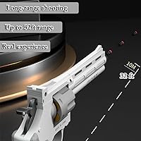 Vista 5 de Dreamplay Pistola de juguete con balas suaves, revólver de espuma realista, juego de disparos para juego de rol, accesorios para regalos
