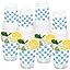 Blue and White Checkered Cups