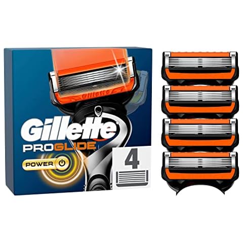 Gillette ProGlide Power Rasierklingen, 4 Ersatzklingen für Nassrasierer Herren mit 5-fach Klinge Cover