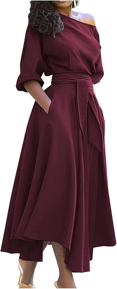 FOVIGUO Dress Womens Below The Knee Short Sleeve Cocktail Cocktail  Comfortable Comfy Thin V-Neck Solid Wrap Casual Dresses Ladies at Amazon  Women's Clothing store