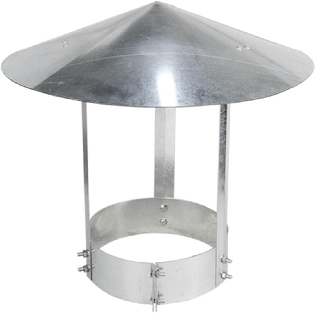Chapeau de cheminée conique protection pluie extracteur de toit 7 pouces