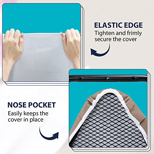 Seiritex Small Ironing Board Cover 13 X 37 Inch, Fits Over The Door Ironing Board, Heat Reflective Thick Padding With Elasticized Edges, 3 Layers Iron Board Cover (Brown) #TOP6