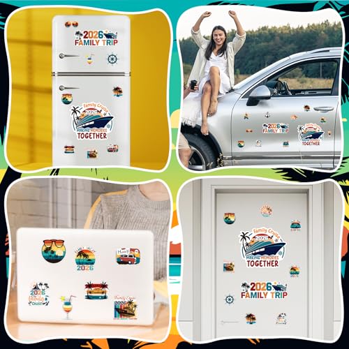 Imanes decorativos para puerta crucero familiar 18 piezas miniatura 4
