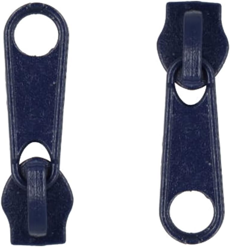 Zipper Slider Replacement Size #5, Metal Zip Puller Zipper Pull Fastener Repair for Clothes Jacket Coat Backpack Instant Fixing DIY Crafts (Blue Navy 330, 2 Pieces)