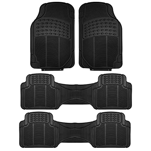 Fh Group Floor Mat (Trimmable Heavy Duty 3 Row Suv All Weather 4Pc Full Set)/ Fh Group Trimmable Cargo Mat/Trunk Liner (Premium Quality Trimmable Cargo Mat/Trunk Liner) #TOP1