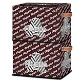 Mardesigns Personalized Storage Bins with Zipper Lid, Custom Name Fabric Storage Boxes, Maroon Foldable Closet Organizers Cubes for Clothes...