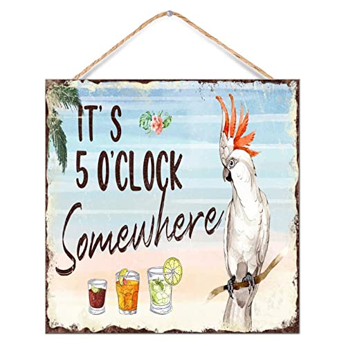 Décoration murale maison It's 5 O'Clock Somewhere, le cadeau idéal pour crémaillère et salon - 2