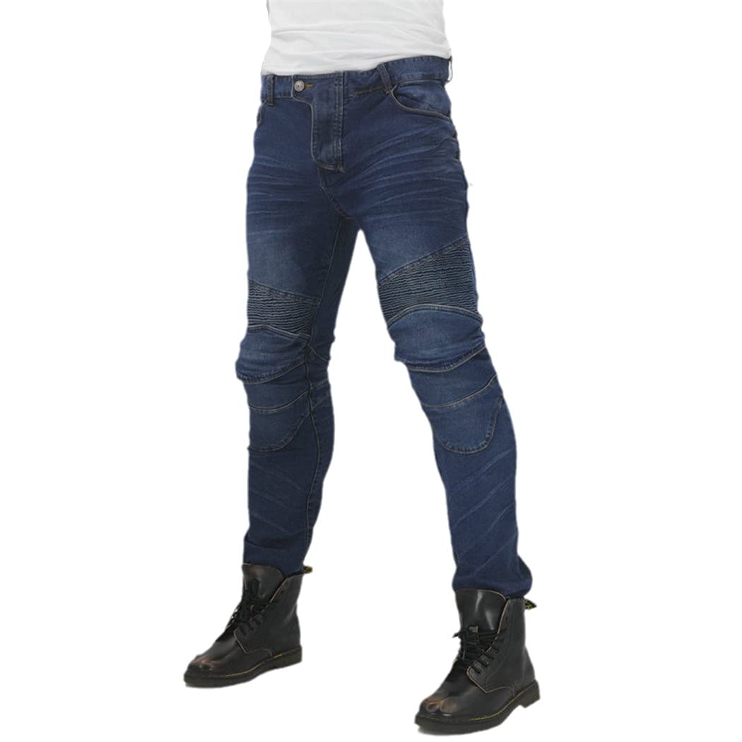 Pantalon de moto pour homme bleu taille S sans coque rigide