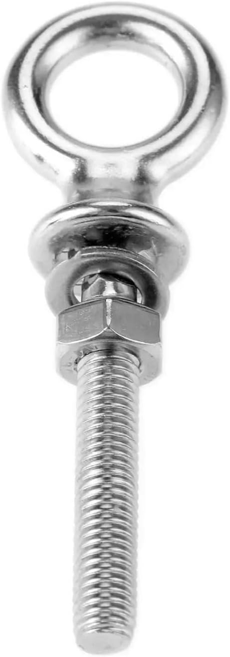 Eye hook bolt, 1Pc Marine Grade 316 Long Lifting Eye Bolt Eyebolts With Nuts & Washers Set Boats Screw(M6 X 40mm)