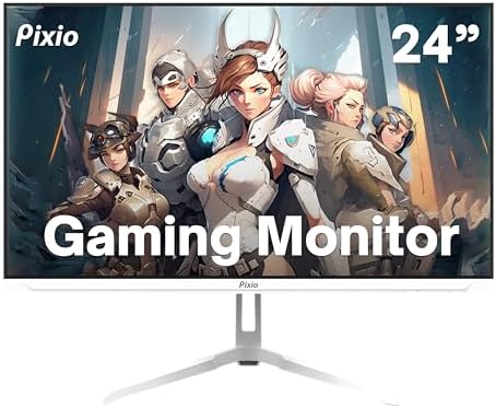 Pixio PX248 Wave White 24″ Fast IPS FHD 1920 x 1080 200Hz Refresh Rate 1ms GTG Response Time Adaptive Sync White Gaming Monitor