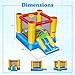 BOUNTECH Inflatable Bounce House, Bouncy House for Kids Indoor Outdoor Party Fun with Heavy Duty Jumping Area, Slide, Portable Toddler Bounce House with 550W Blower Included for Birthday Party Gifts