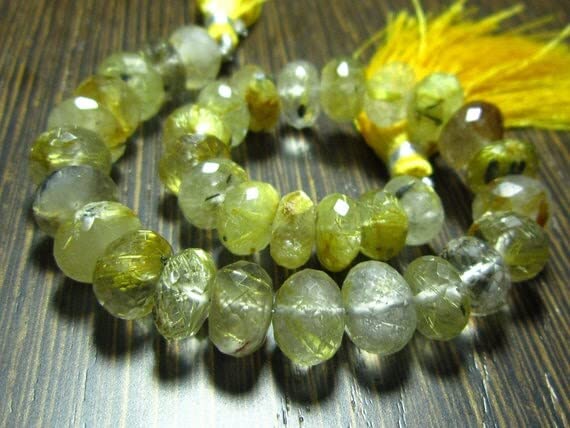 Quartz rutilé doré en perles de 9mm pour donner vie à vos idées de bijoux