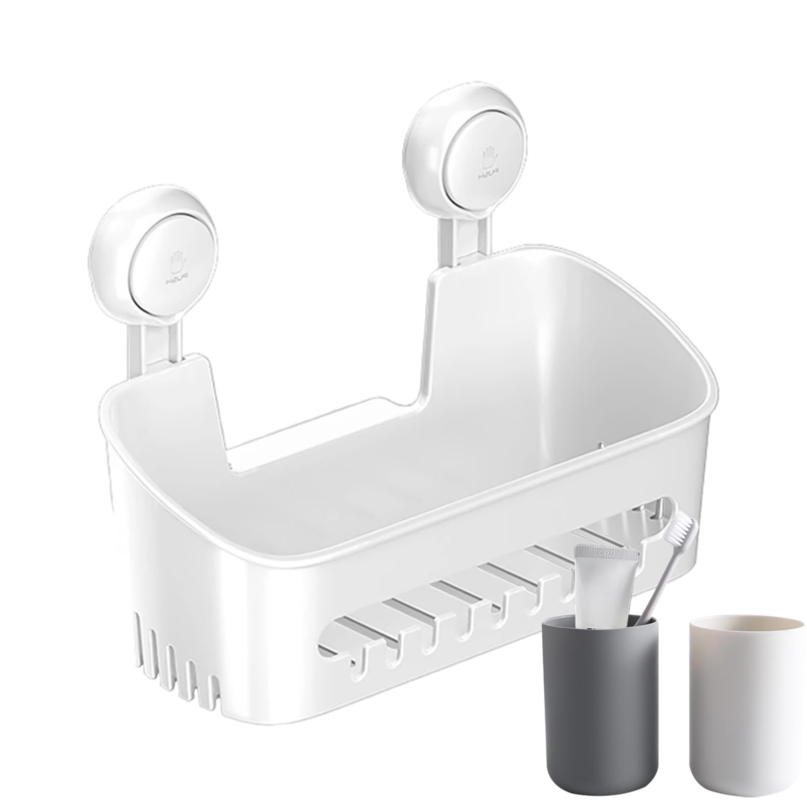 Étagère de douche avec ventouses ultra stables sans perçage pour carrelage