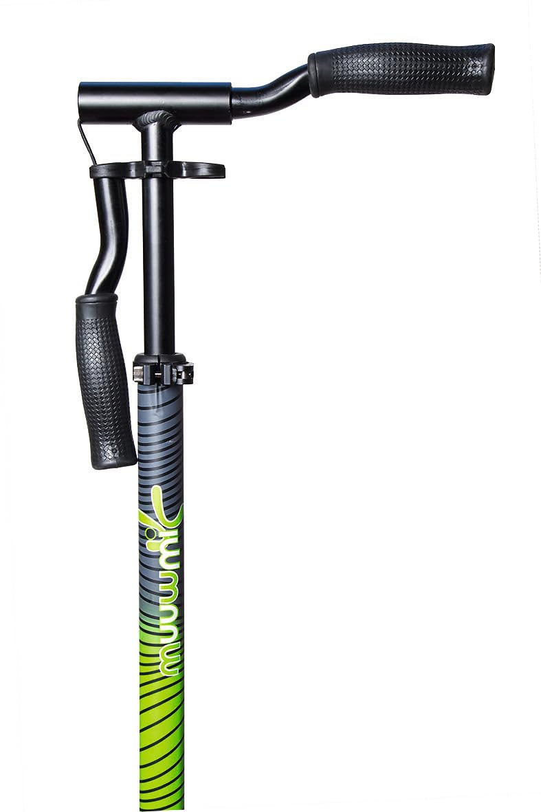muuwmi Aluminium Scooter Pro – Tretroller, 230/205 mm, ABEC 7, GS-geprüft, höhenverstellbar, XL-Deck, BMX-Lenker