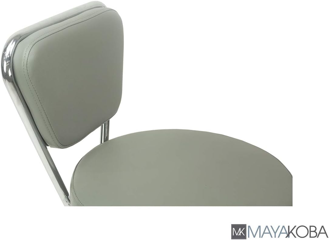 MAYAKOBA Set of 4 Dayton Pedicure Stool (Grey) Pneumatic, Adjustable Height, Perfect for Nail Salon, Pedicure spa