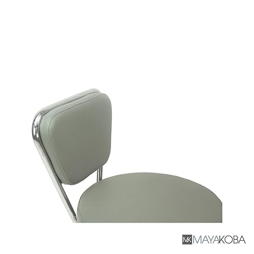 Miniatura 6 de MAYAKOBA Dayton - Juego de 2 taburetes de pedicura (gris) neumáticos, altura ajustable, perfecto para salón de uñas, spa de pedicura