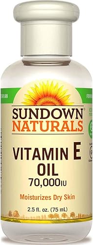 Aceite de vitamina E de Sundown Naturals, 70.000 UI, 2,5 onzas de líquido (paquete de 4 unidades)