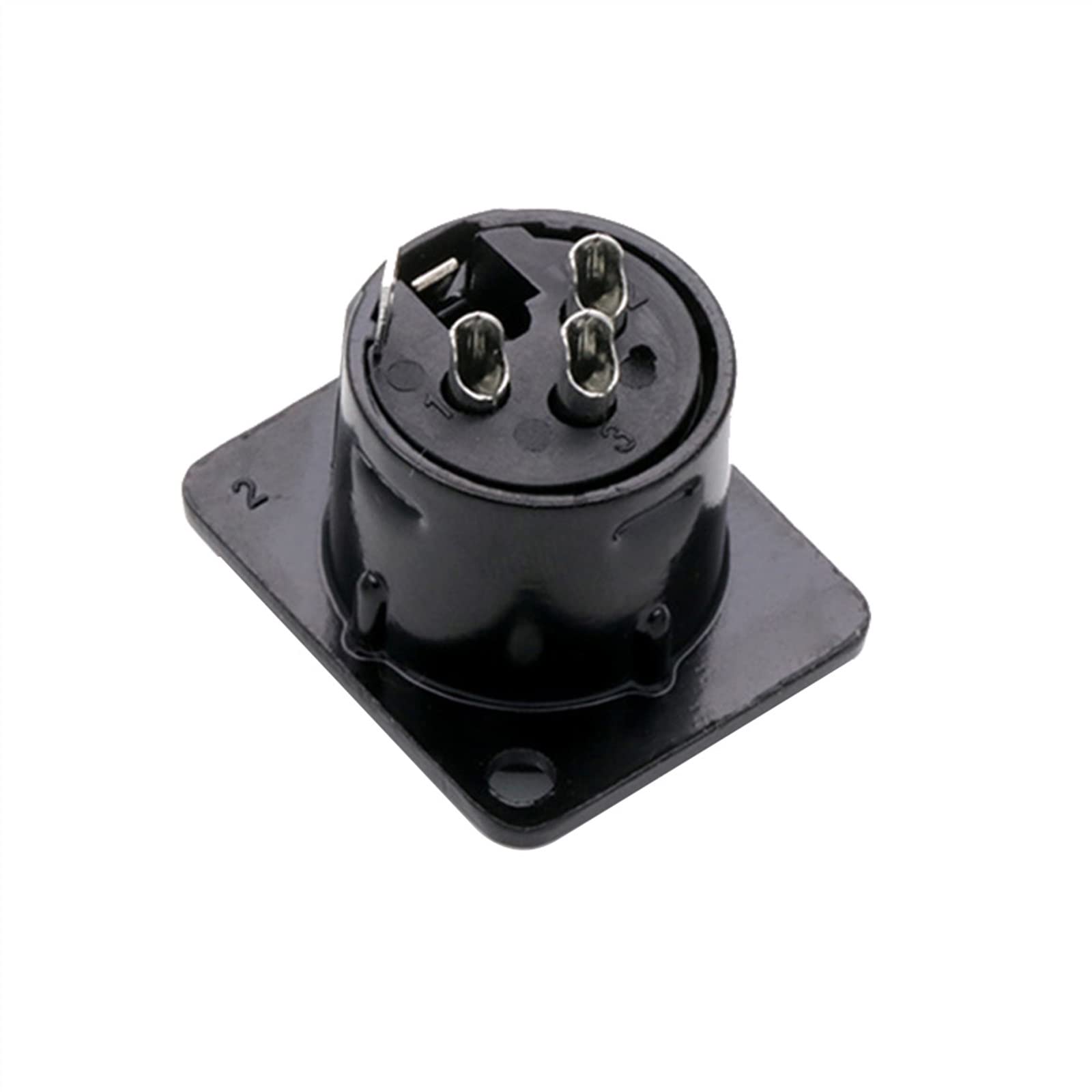 XLR-Buchse, 3-polig, Panelmontage, Metallgehäuse, 3-polig, XLR-Stecker, Chassis, Schwarz, 100 Stück (C1021x100)