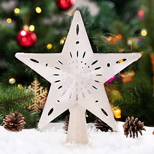 Estrella para árbol de Navidad ideal para decorar con magia y proyecciones de copos 6