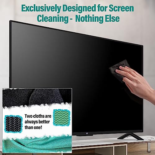 Calyptus Screen Cleaner Mobile Kit | 8 Ounces Spray + 4 Screen Cloths | Screen Spray Cleaners | Computer, Phone, Laptop, Monitor, Macbook, Tablet, Tv, Glasses, And Iphone Cleaning | Made In Usa #TOP4