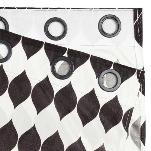 Image of Door Curtains 7 feet Long Set of 10 | Abstract Design | Polyester | Light Filtering Curtains | Curtains for Living Room | (118 x 215 cm, Black & White) | Perfect for Home Decor