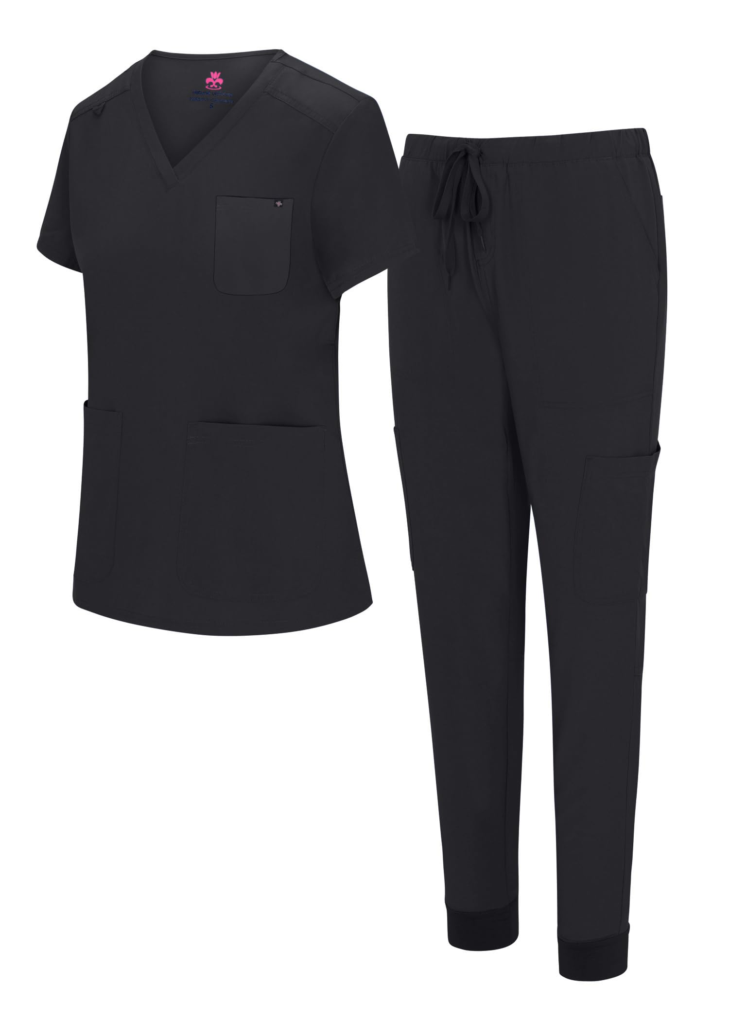 Natural Uniforms Womens 10 Pocket Cool Stretch Jogger Scrub Set