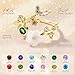 Gold Birthstone Rings for Women Non Tarnish Fashion Stackable Dainty 14KGold PlatedSilver/Rose Adjustable Emerald Green Ring Cubic Zirconia Gemstone Cute Pearl Shell Flower Promise Ring Engagement Birthday Gifts (07.July(Ruby）, Silver)