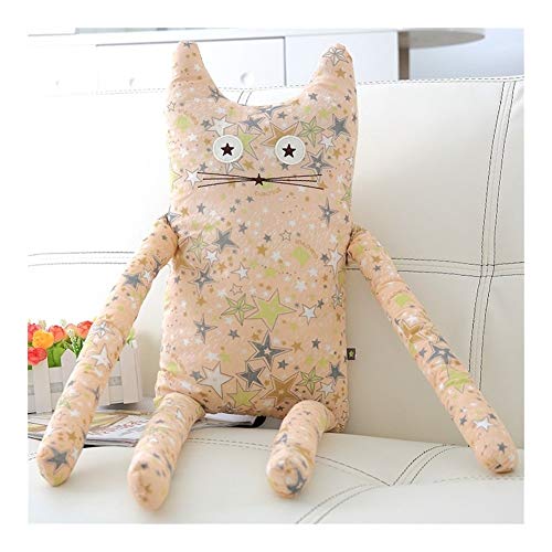 NOBRAND Playful Pillow Cute Pillows Cartoon Cat Plush Toy Sleeping Long Pillow Creative Fashion Cushion Girls Personality Stuffed Toys Gifts (Color : Brown, Size : 80cm)