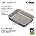 KRAUS Dex 25-inch Undermount 16 Gauge Stainless Steel Single Bowl ADA Kitchen Sink, KA1AS25B