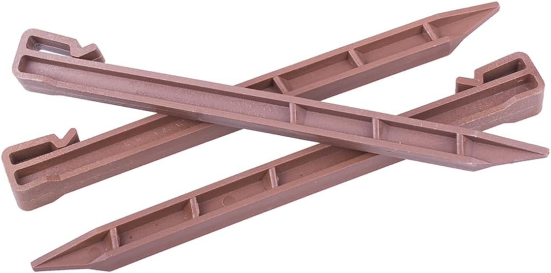 10" Inch Plastic Landscape Edging Spikes, Anchoring Spikes for Paver Edging, Weed Barriers, Turf, Tent, Weed Barrier, Timber, Carpentry, Tent etc. (25 PC, Brown) image 3