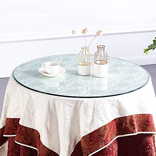 MRVAKDYDI Transparente runde Tischplatte aus Glas, Runde Tischplatte aus gehärtetem Glas, 14-40 Zoll Durchmesser, 9 mm, klar, 7 Stück(36Inch/90cm)