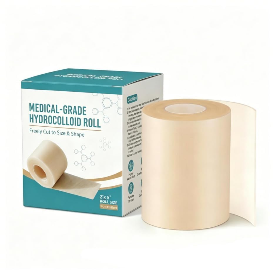 Hydrocolloid Roll, Hydrocolloid Tape for Skin Care, Hydrocolloid Bandage Pimple Patch Roll（5 * 100cm）-image-17